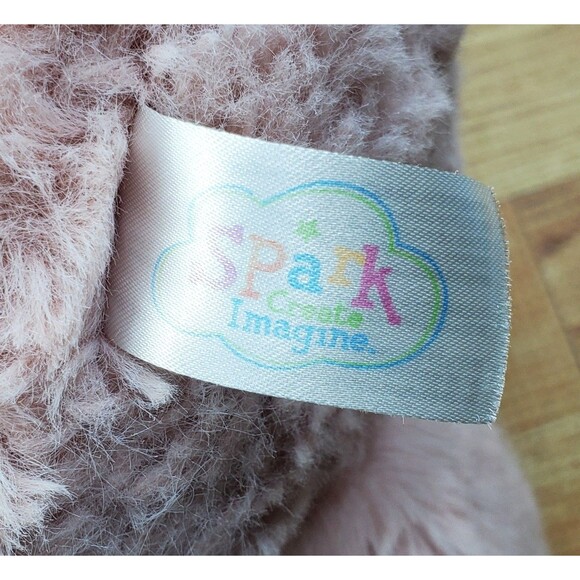 Spark Create Imagine Pink Bunny Rabbit 13" Plush Stuffed Animal Toy Rattle - Picture 3 of 4